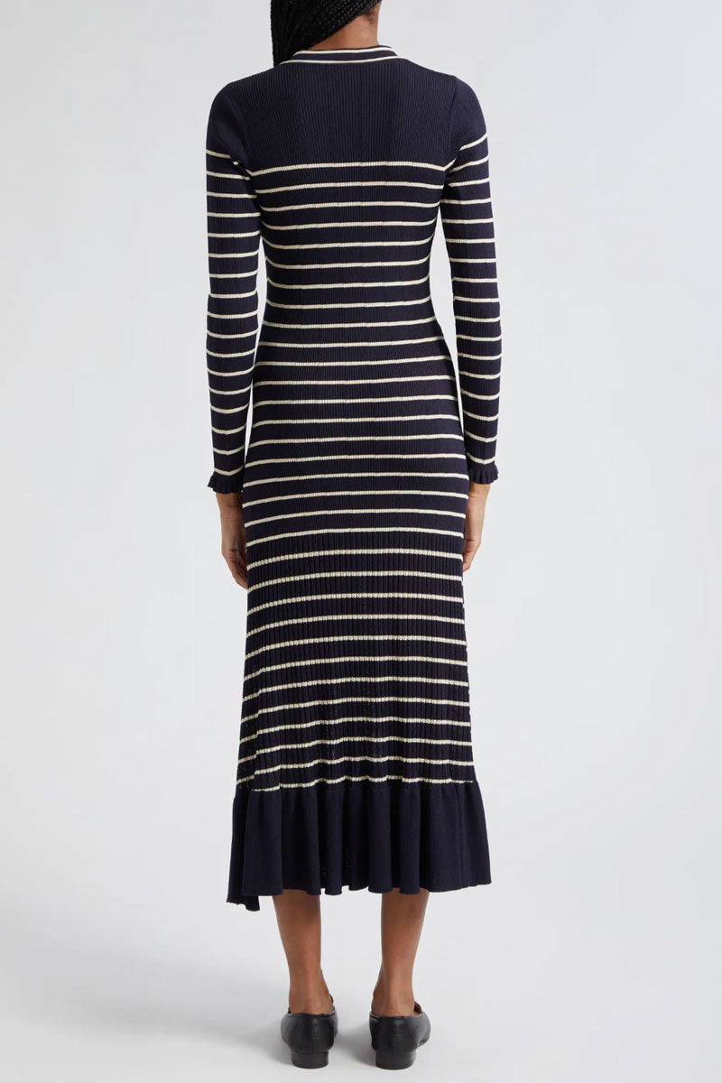 Marina Dress - Navy Stripe