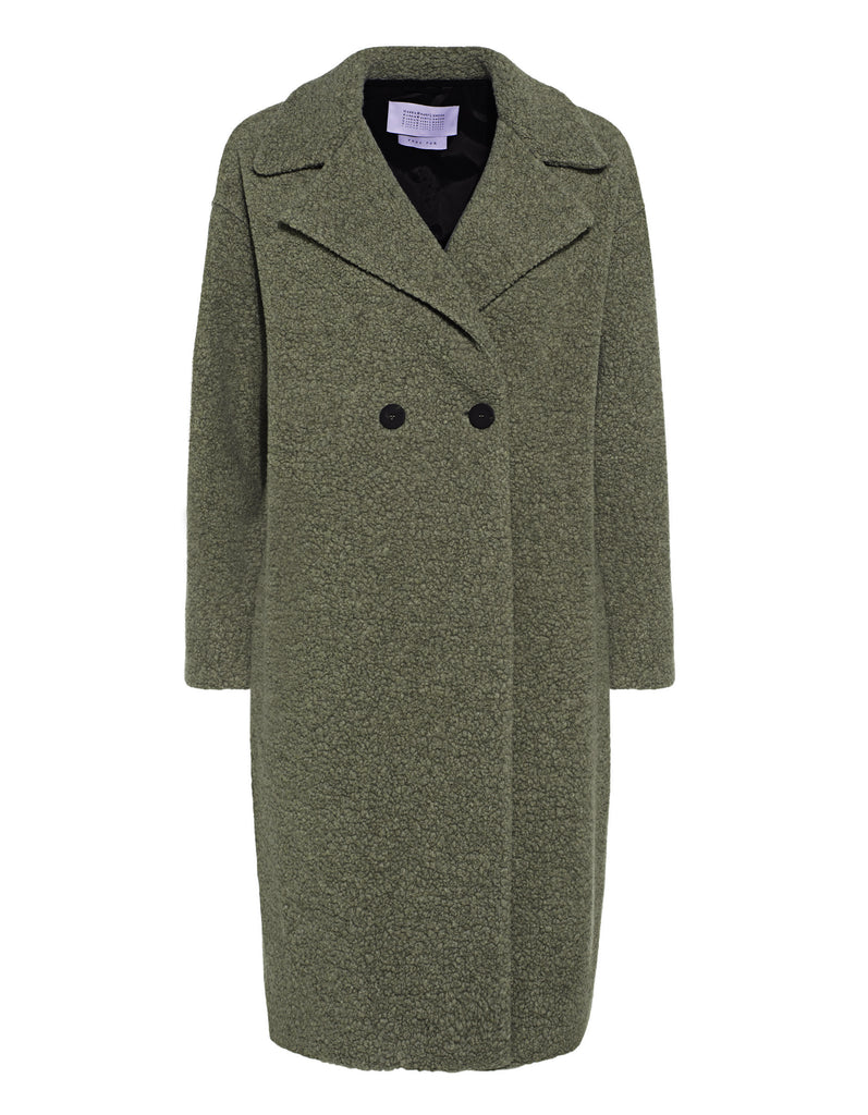 lawgy drop shoulder gather coat-