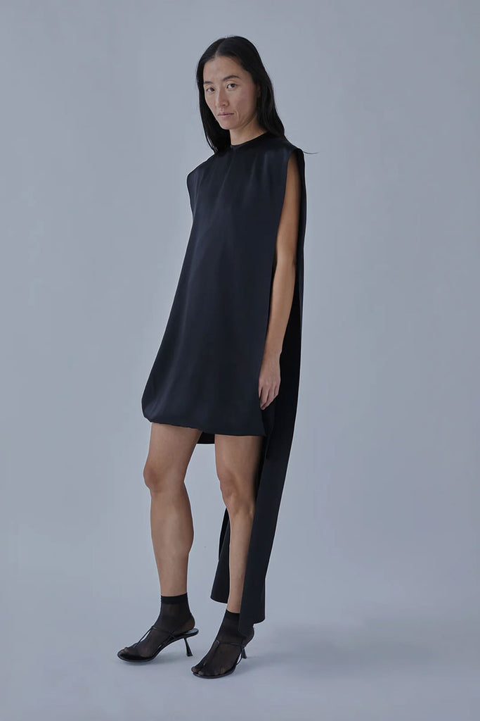 L&#39;Appartement DEUXIEME CLASSE - LAppartement  satin nosleeve ブラック L'Appartement DEUXIEME CLASSE - アパルトモンlappartement