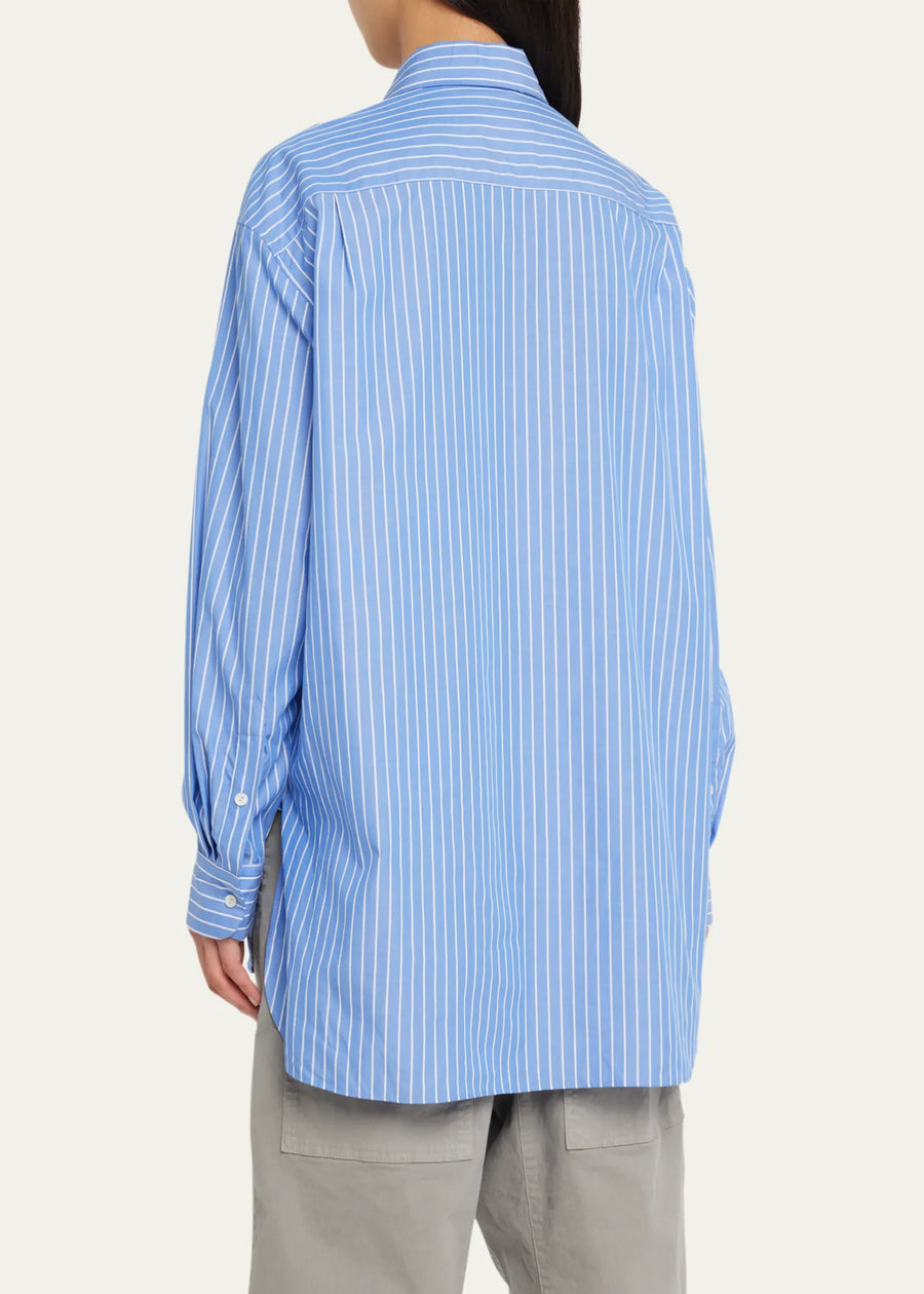 Yorke Shirt - Blue White Stripe