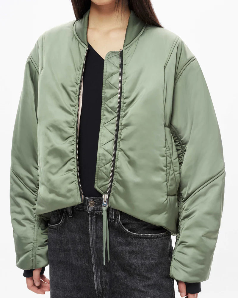 Sofie Bomber Jacket - Steel Green – Pavilion