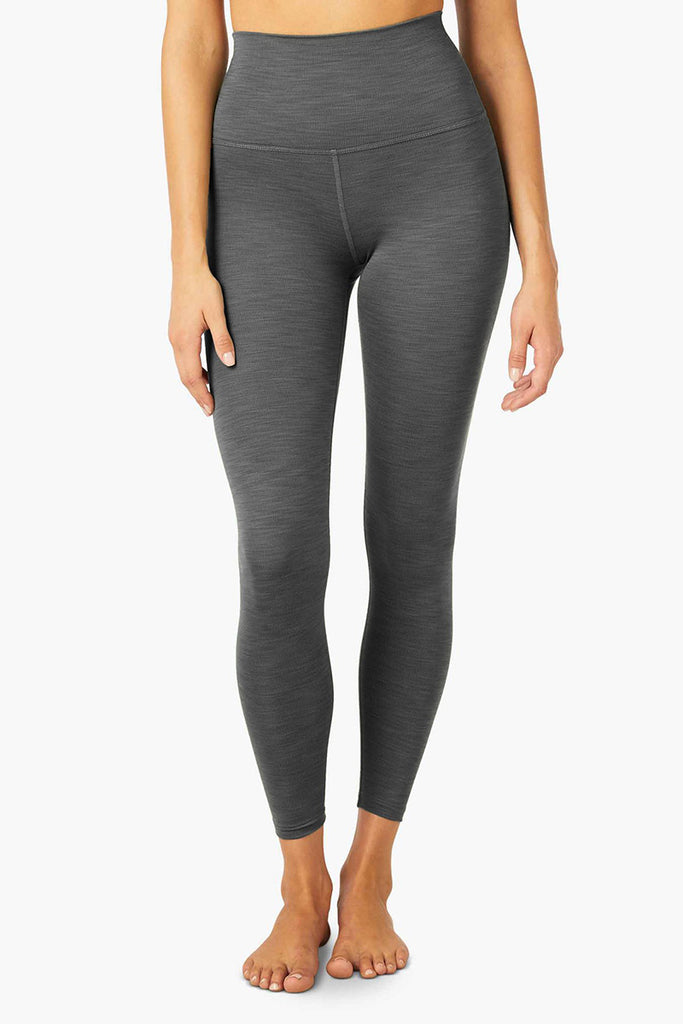Heather Rib High Waist Midi Legging Smoke Grey Heather Pavilion