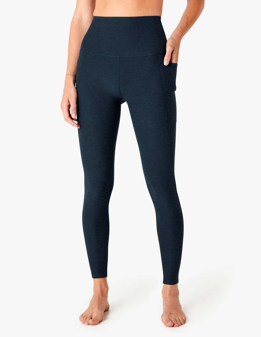 Out of Pocket High Waisted Midi Legging - Nocturnal Navy