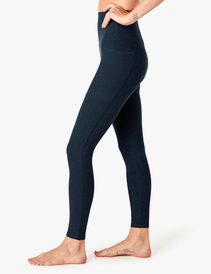 Out of Pocket High Waisted Midi Legging - Nocturnal Navy