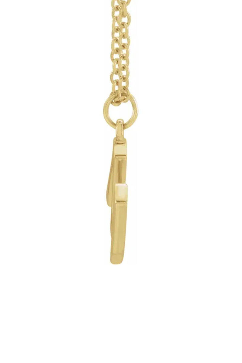 Initial Letter Necklace - Yellow Gold