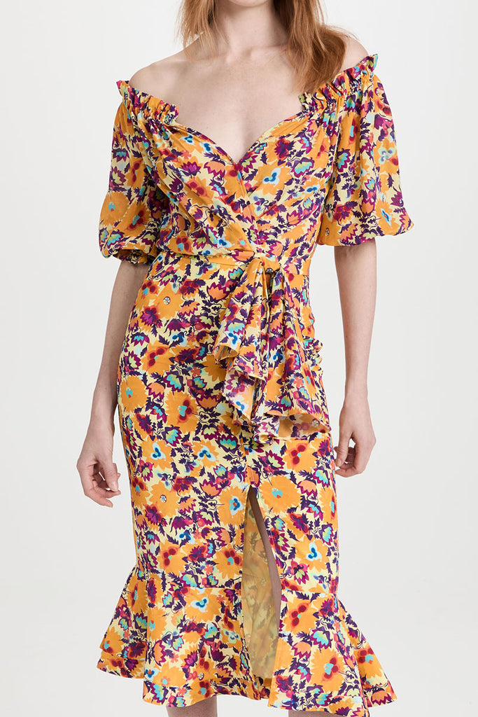 Olivia Dress Mango Sunflower Pavilion