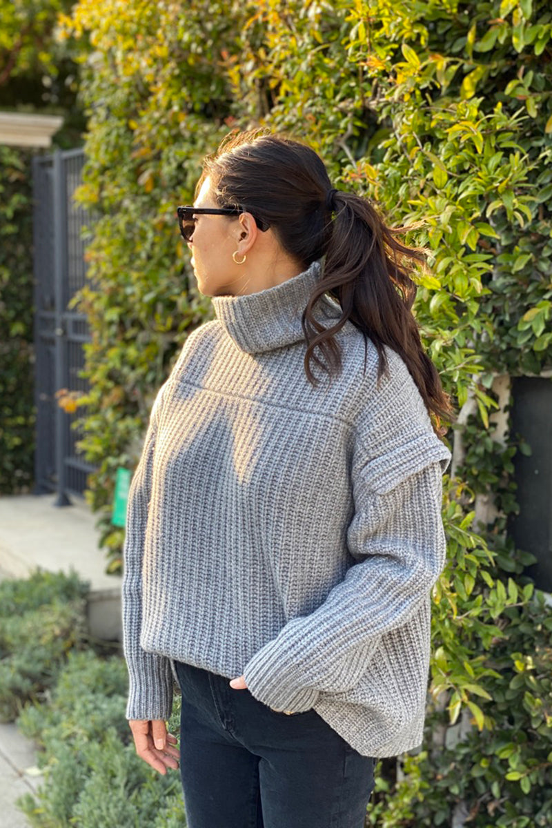 Les Coyotes De Paris - Navy Blue Cropped Sweater With Zip