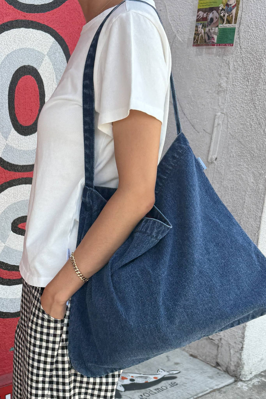 Happy Carry Bag - Navy Gingham