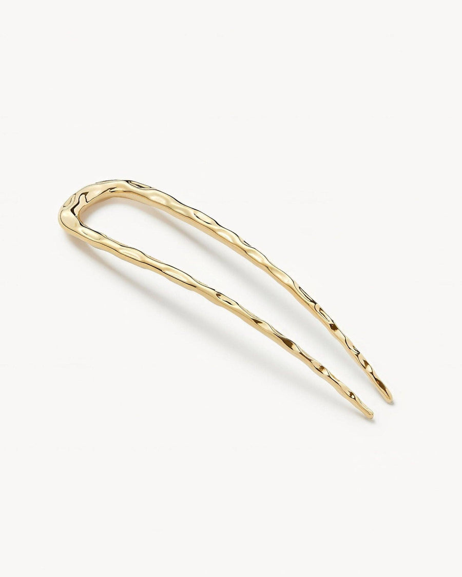 Midi Wavy French Hair Pin - Gold