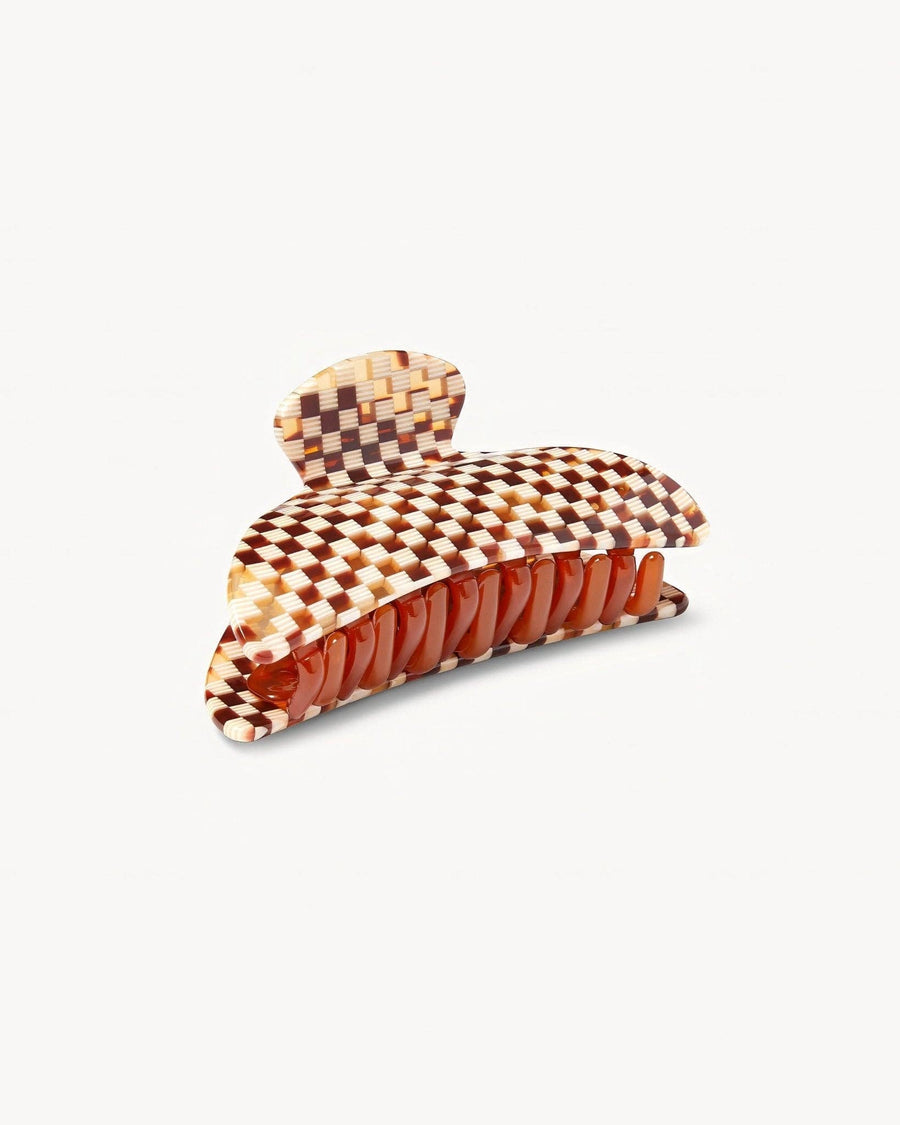 Midi Heirloom Claw - Tortoise Checker