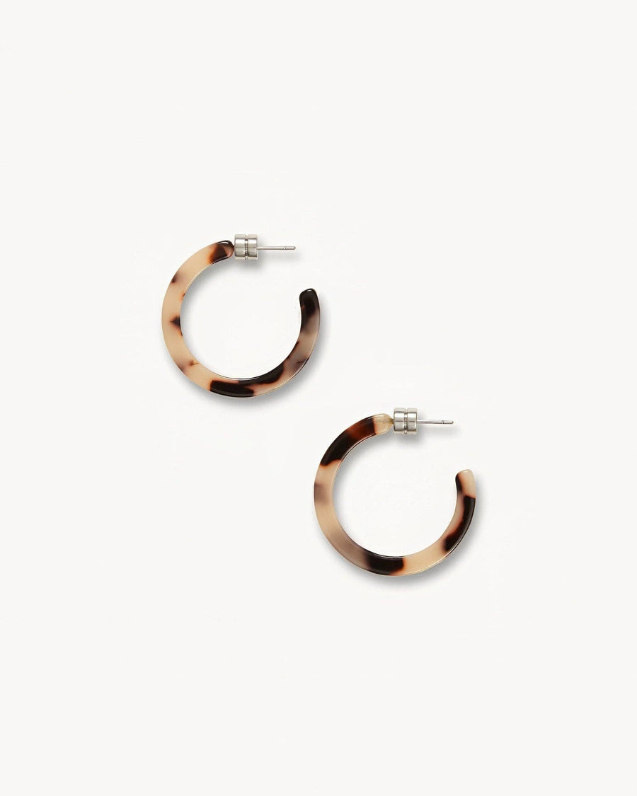 Mini Hoops - Ash Blonde Tortoise