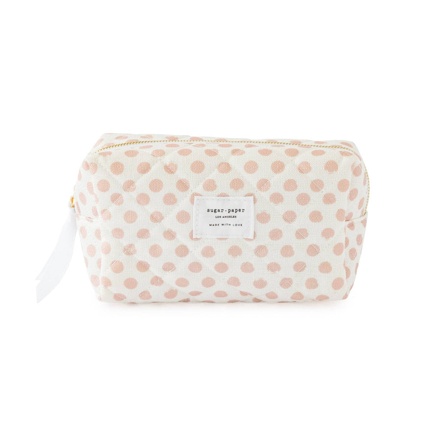 Small Cosmetic Pouch - Rose Polka Dot