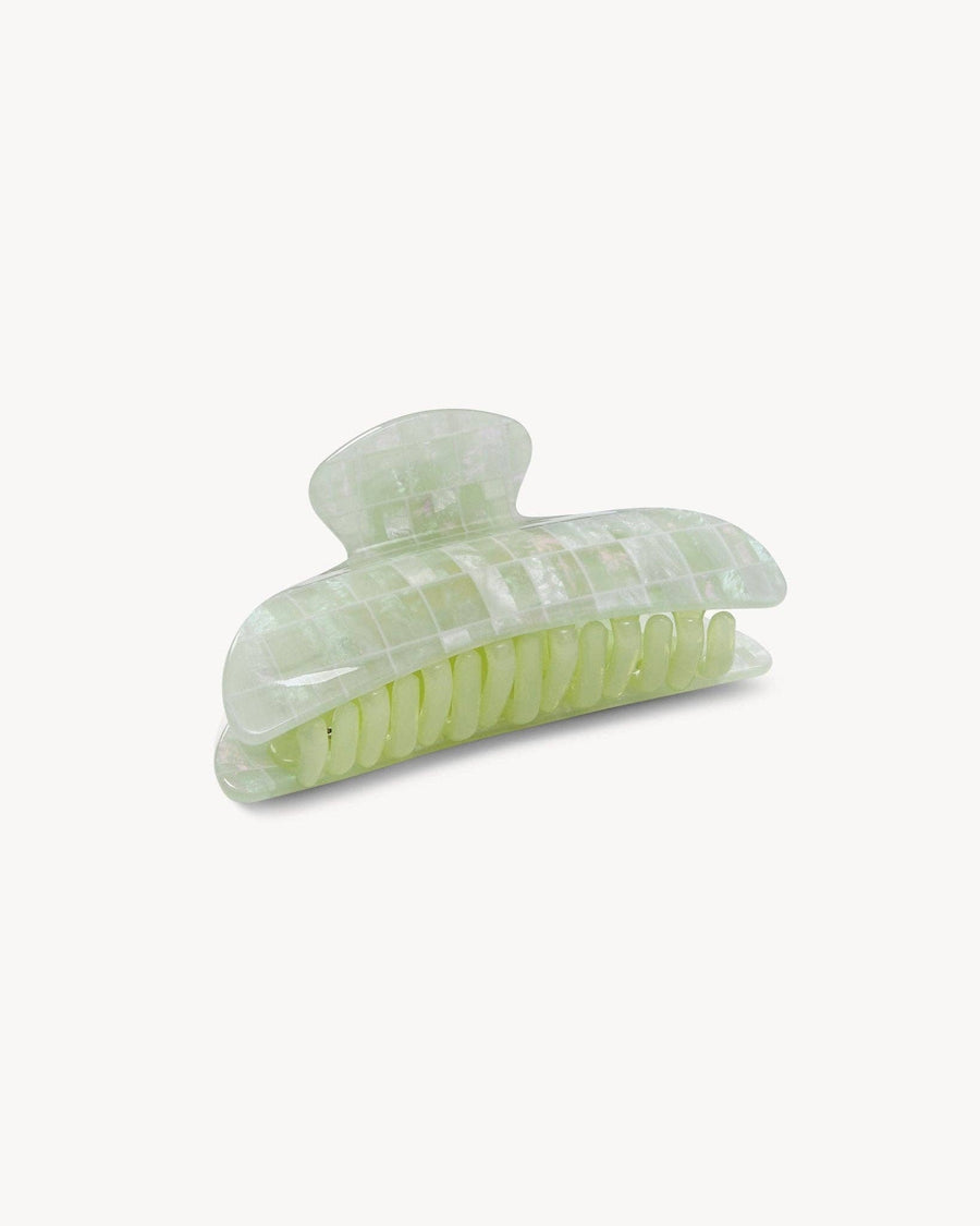 Midi Heirloom Claw - Mint Shell Checker