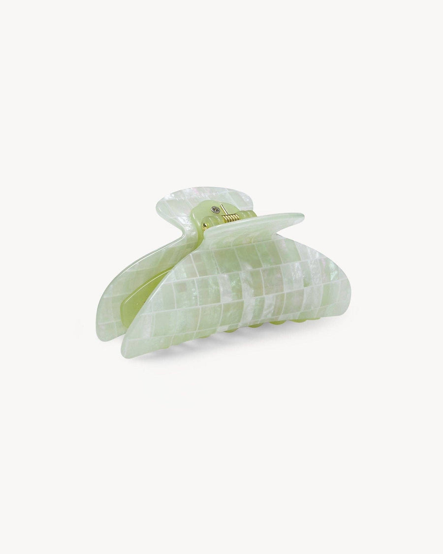 Midi Heirloom Claw - Mint Shell Checker