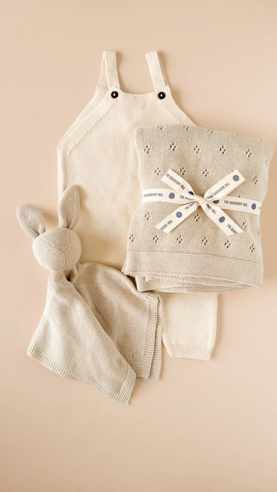 Pique Blanket Bunny Lovey Set - Birch