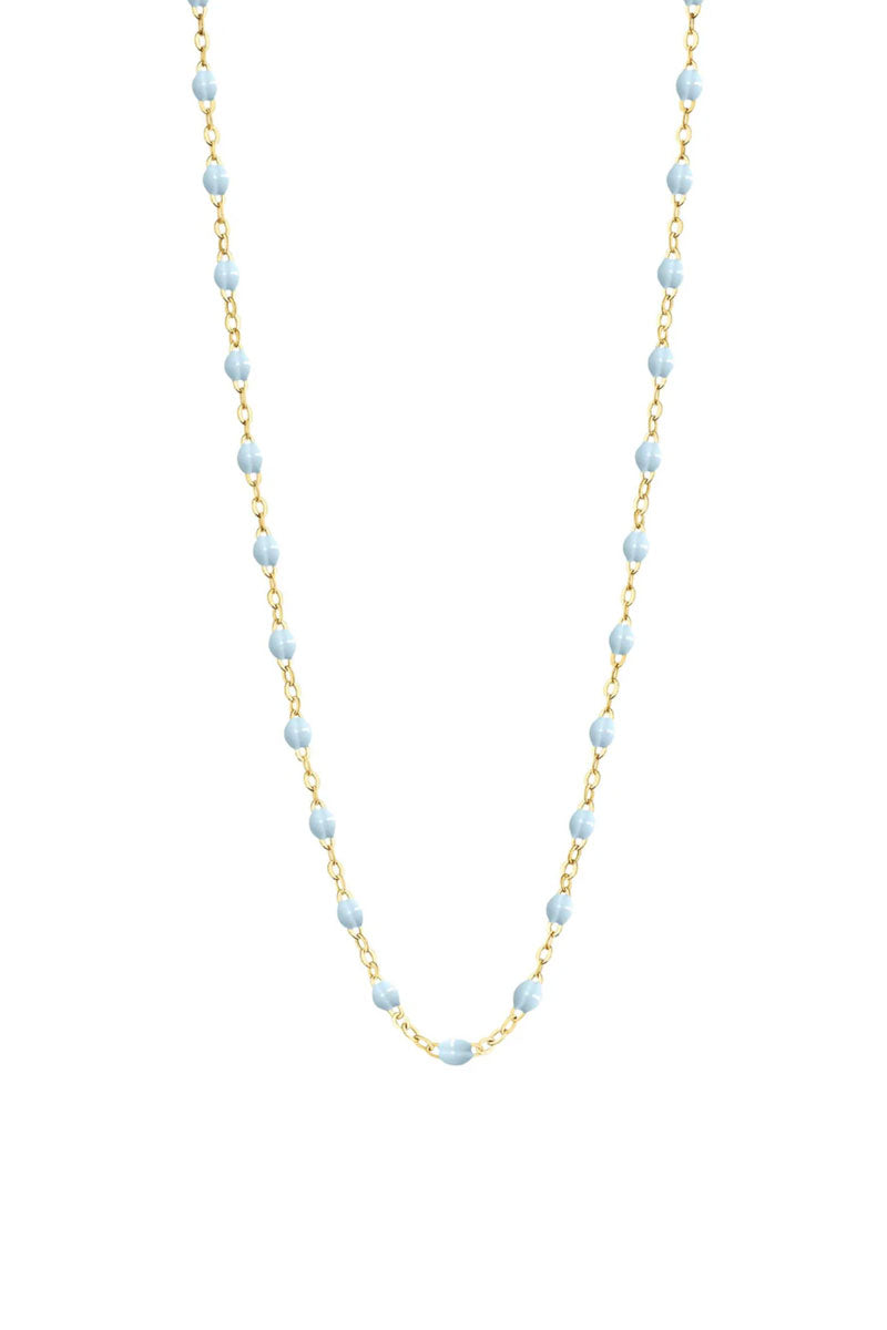 Classic Gigi Necklace - Baby Blue 18k Yellow Gold