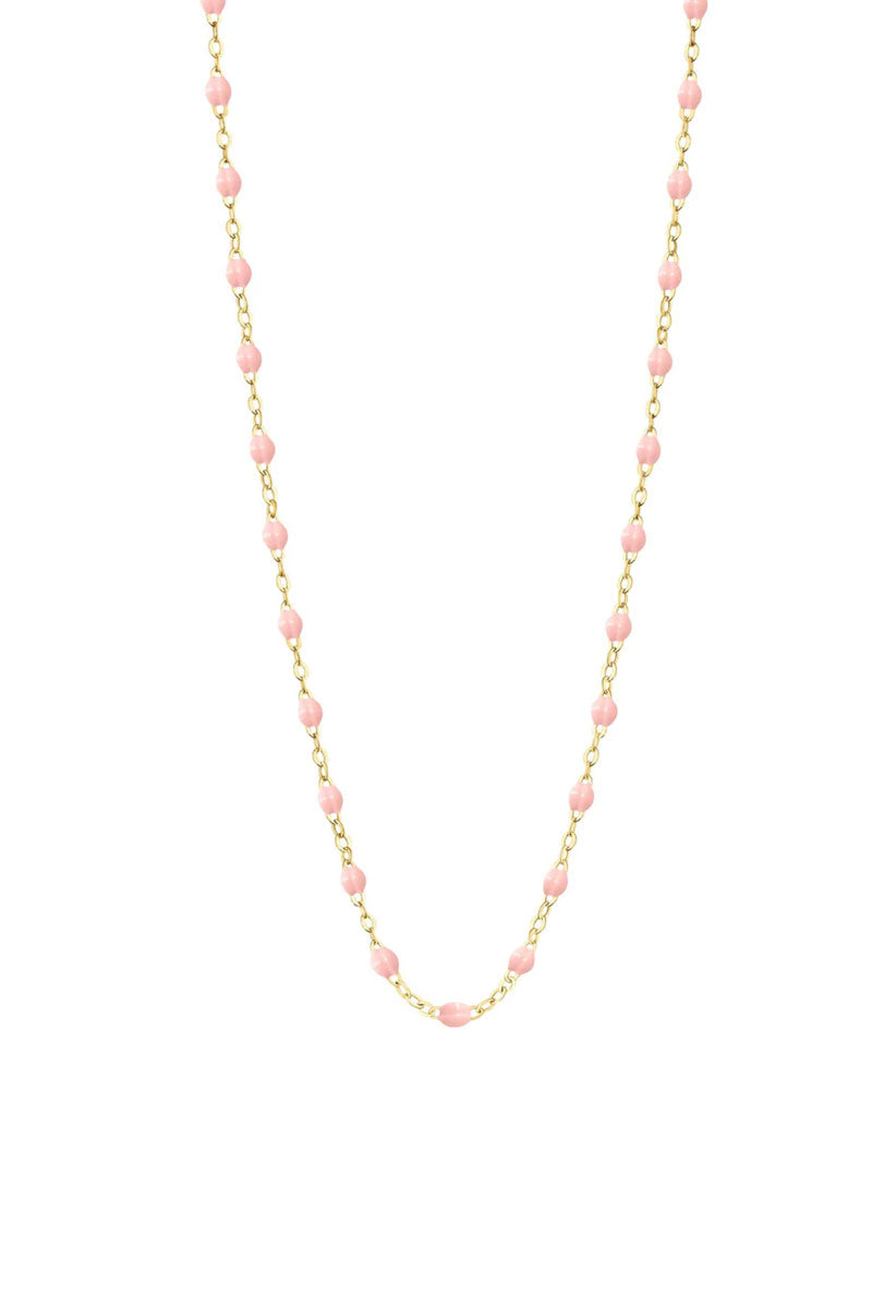 Classic Gigi Necklace - Baby Pink 18k Yellow Gold