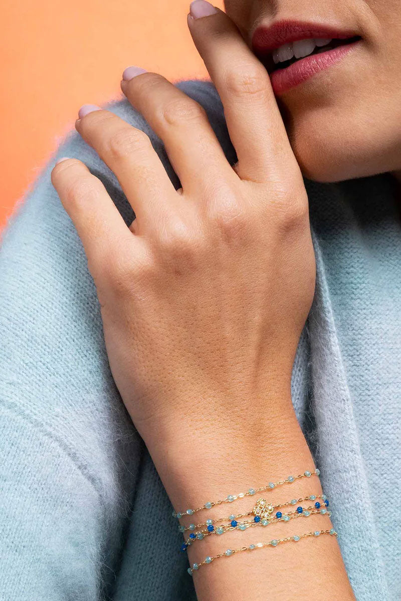 Classic Gigi Bracelet - Aqua Yellow Gold