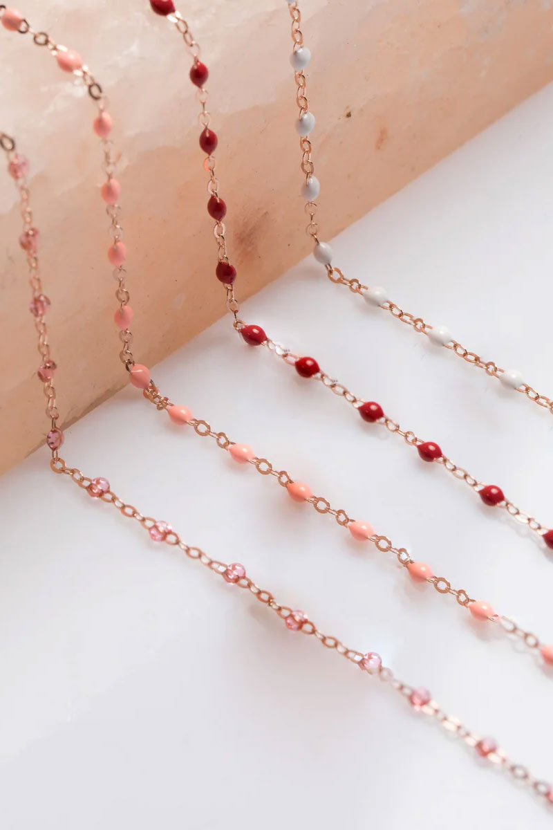 Classic Gigi Necklace - Saumon 18k Yellow Gold
