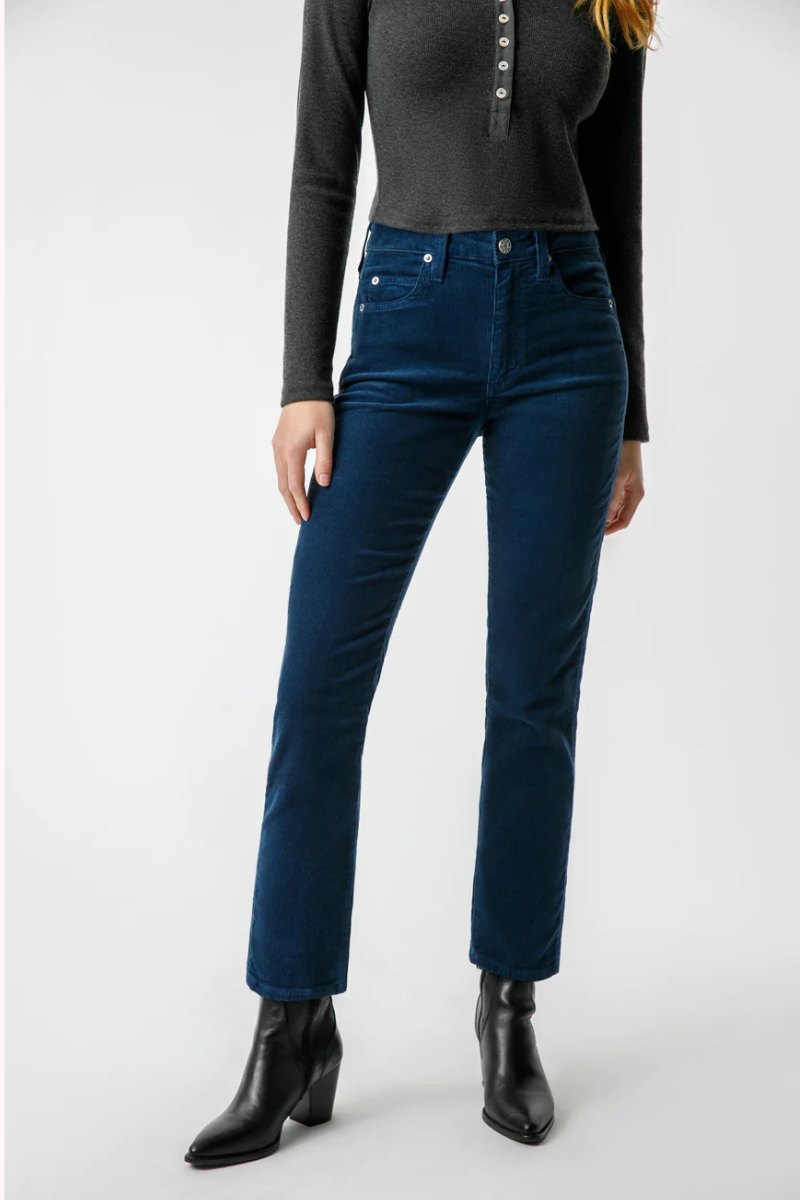 Corduroy Chloe Crop - Neptune