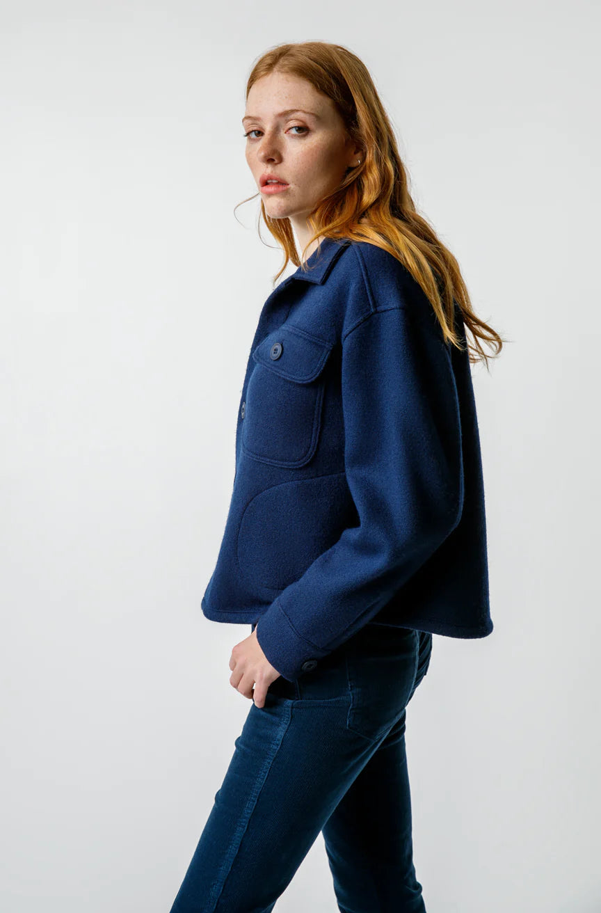 Halle Shirt Jacket - Neptune Blue