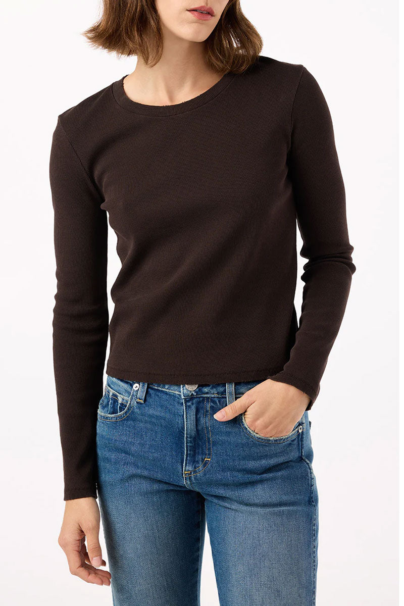 Slim Rib Tee - Espresso