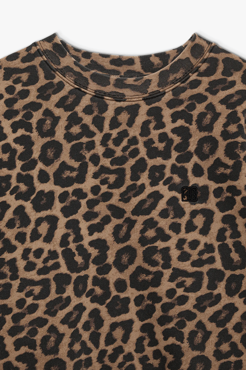 Miles Sweatshirt - Black and Brown Leopard