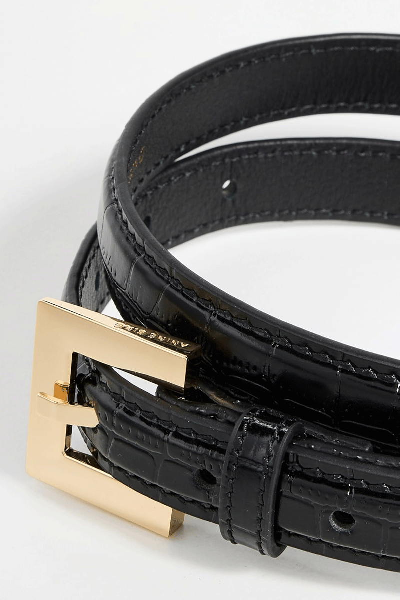 Nicola Belt - Black Embossed