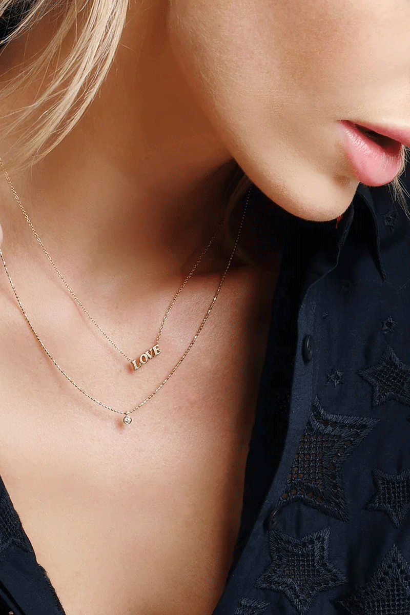 Name It Necklace - Love Yellow Gold