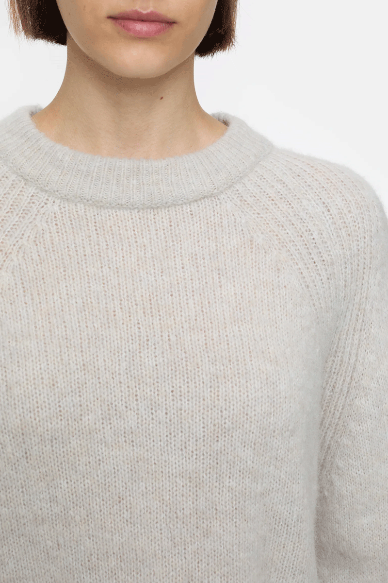 Crew Neck Long Sleeve - Stone Beige