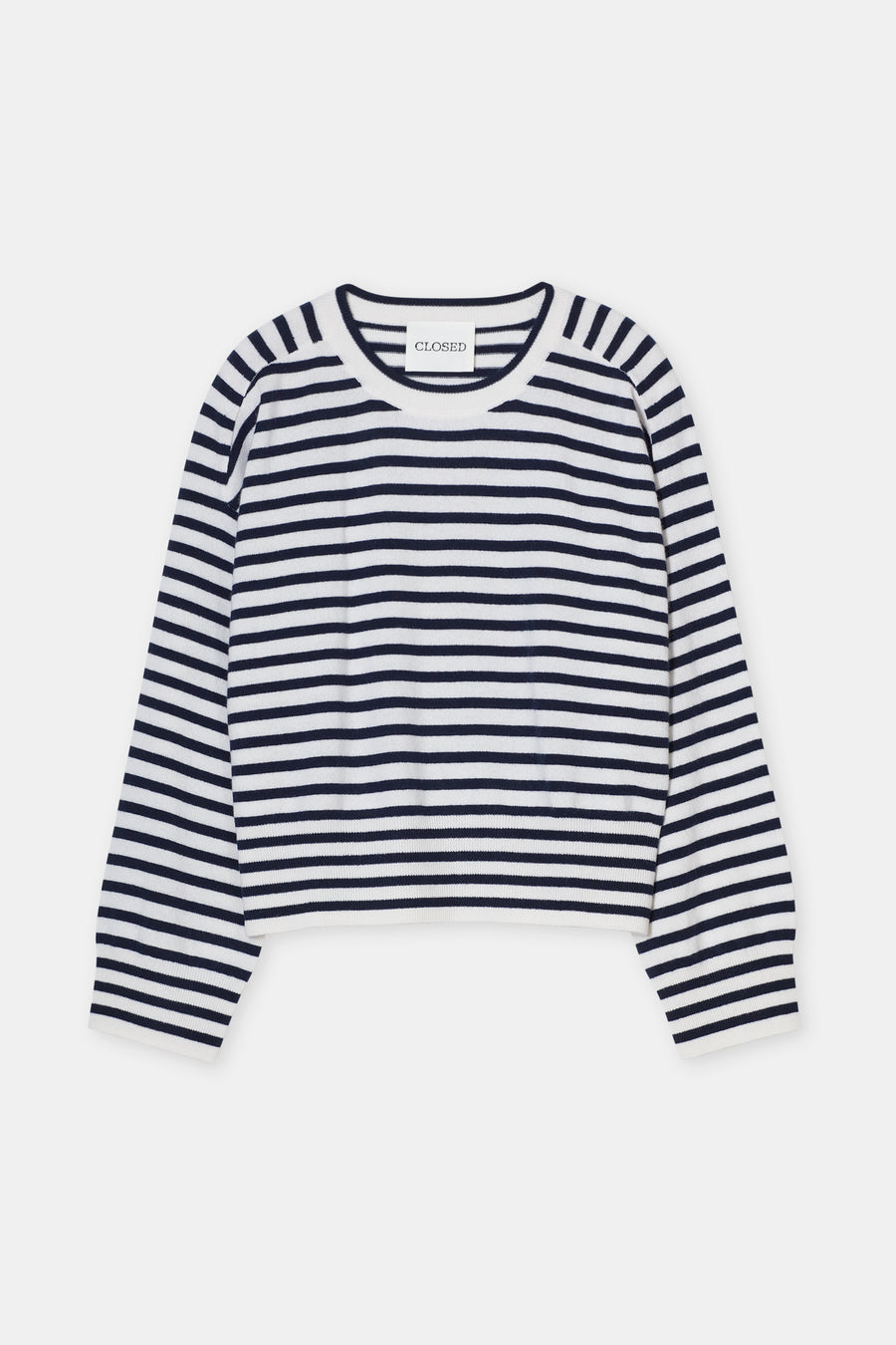 Crew Neck Long Sleeve - Ivory Stripe