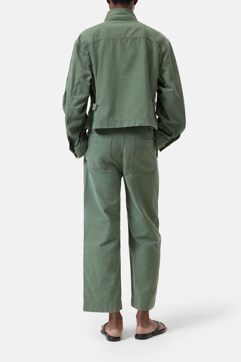 Cropped Field Jacket - Matcha Green