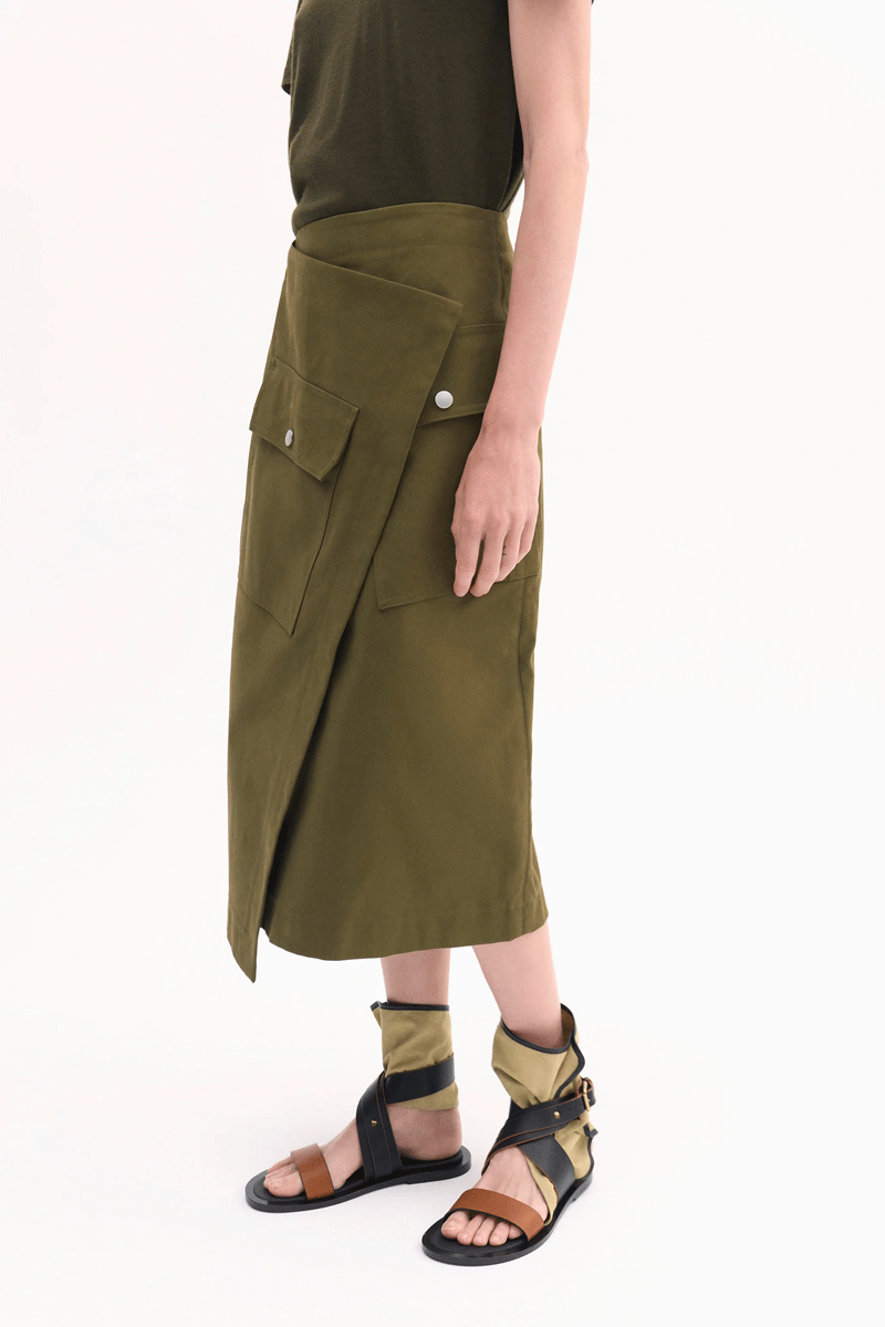 Wrap Skirt - Olive