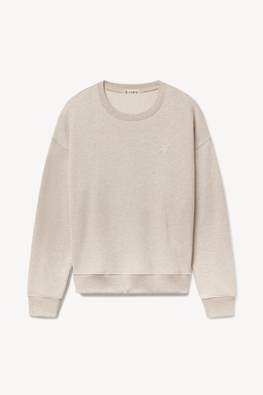 Oversized Crewneck Sweatshirt - Heather Oatmeal