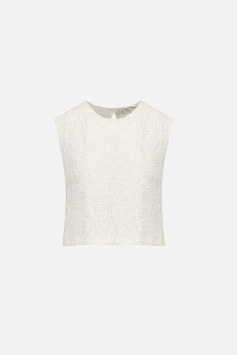 Crinkle Top - Off White