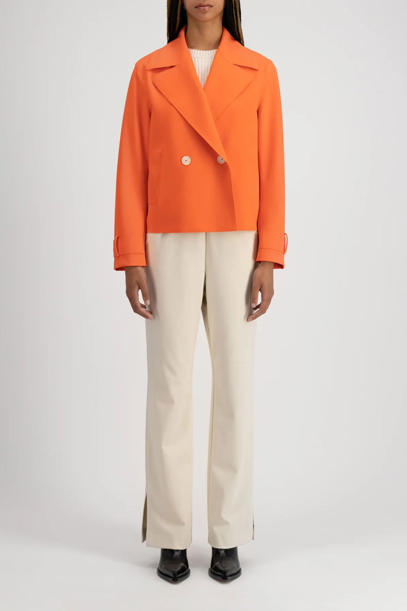 Cropped Peacoat Scuba - Bright Coral
