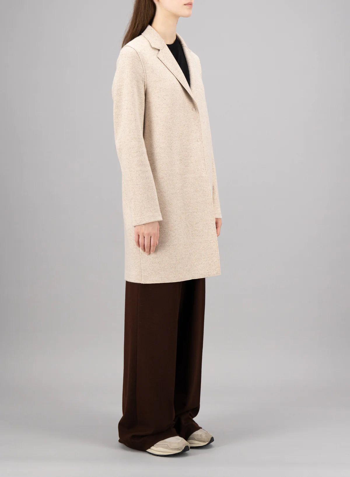 Herringbone cocoon coat deals