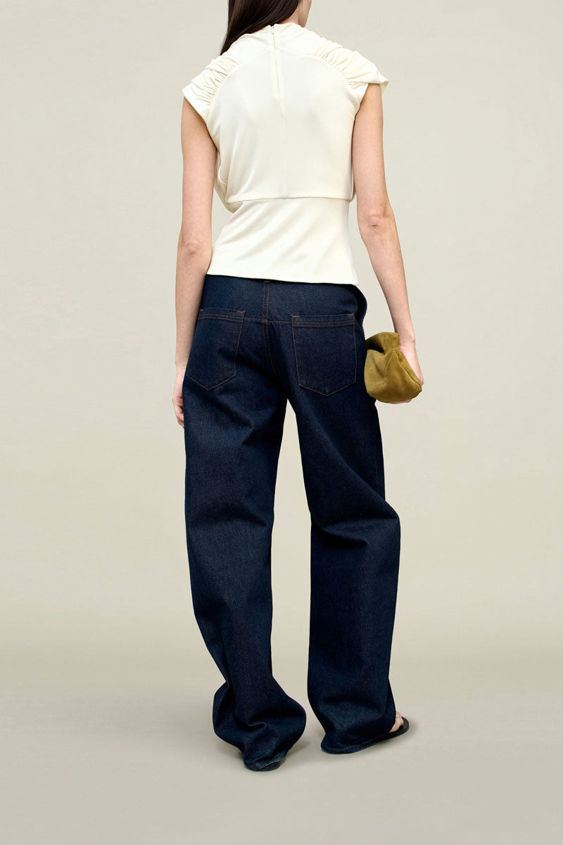 Jocelyn Draped Top - Meringue
