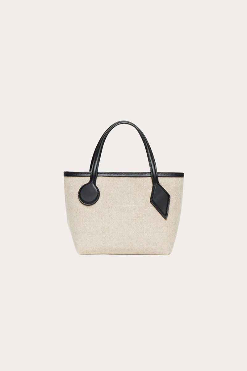 Sprout Micro Tote - Natural/Black & Canvas and Calf Leather