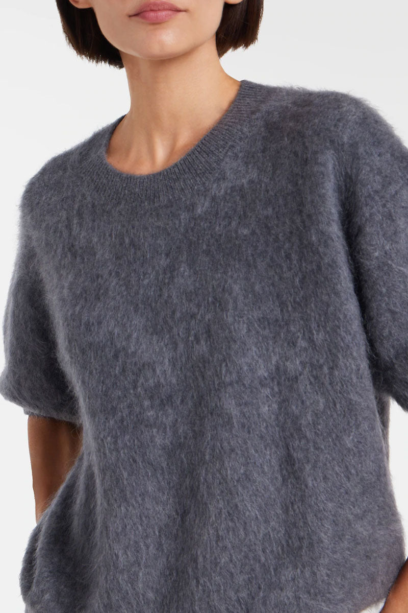 Juniper Brushed Cashmere Sweater - Graphite