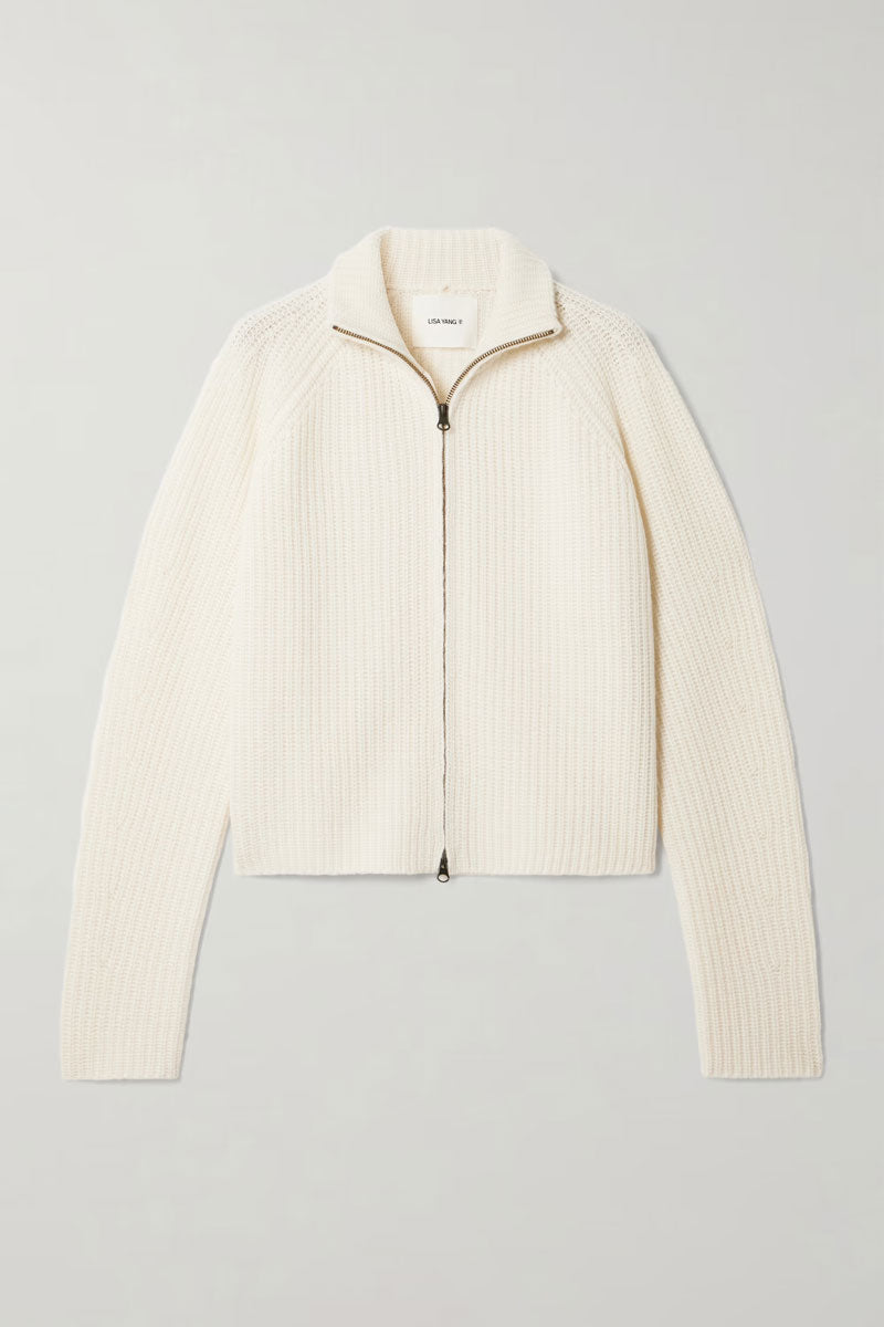 Sadie Zip Cardigan - Cream