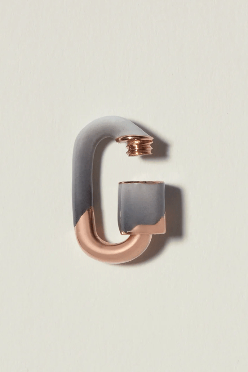 Enamel Chubby Babylock - Smog Enamel 14k Rose Gold