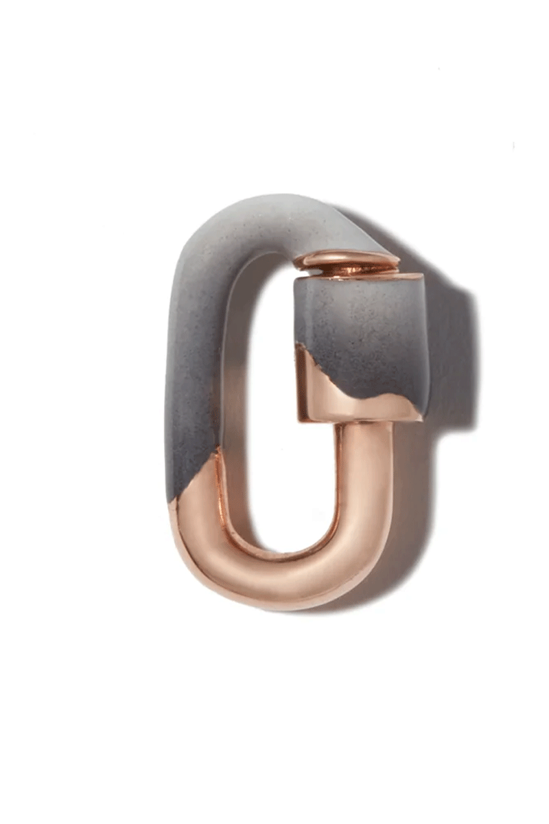 Enamel Chubby Babylock - Smog Enamel 14k Rose Gold