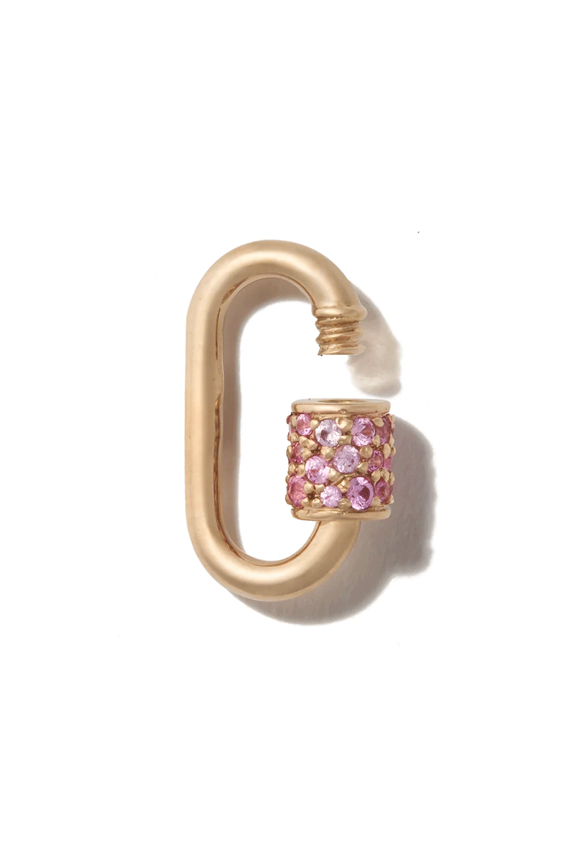 Stoned Babylock - 14k Yellow Gold & Pink Sapphire