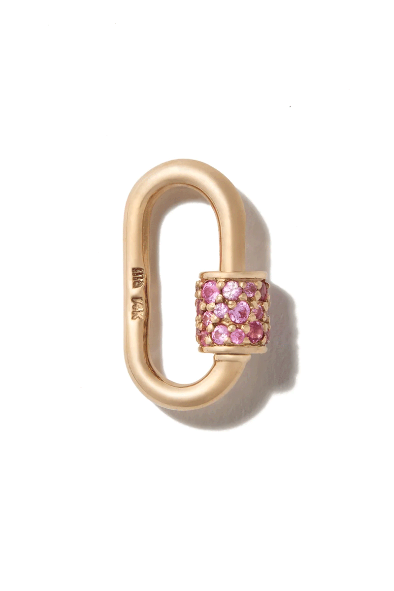 Stoned Babylock - 14k Yellow Gold & Pink Sapphire