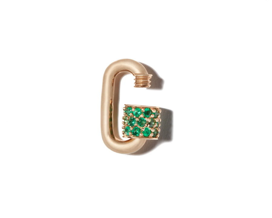 Stoned Chubby Babylock - 14k Yellow Gold & Emeralds