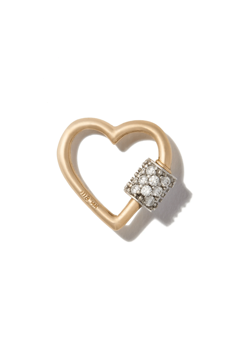 Stoned Baby Heartlock - 14k Yellow Gold & Diamonds