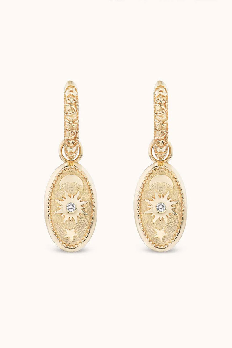 Oval Southwestern Hoops - Yellow Gold