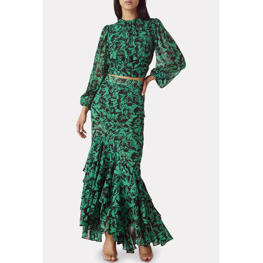 Beatriz Top - Emerald Abstract