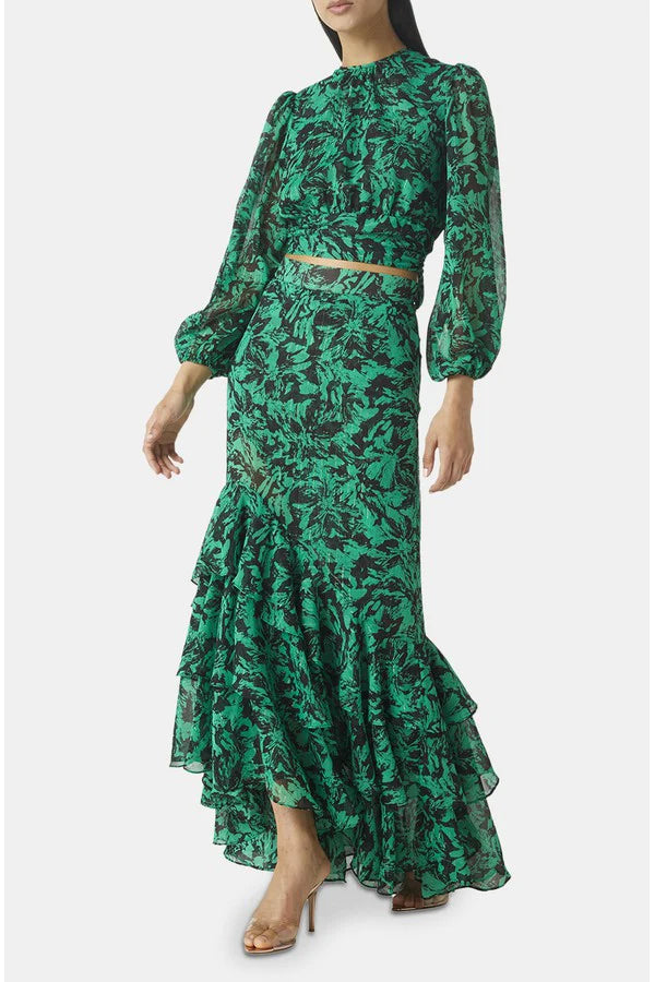 Veronique Skirt - Emerald Abstract